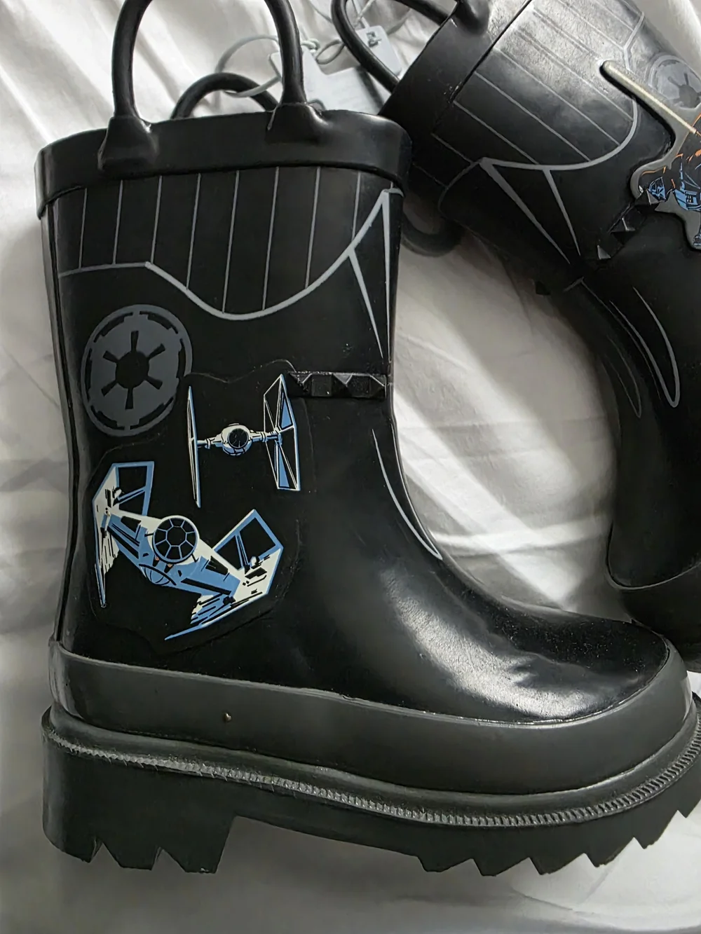 Disney Kids Rain Boots with Pull Handles Star wars